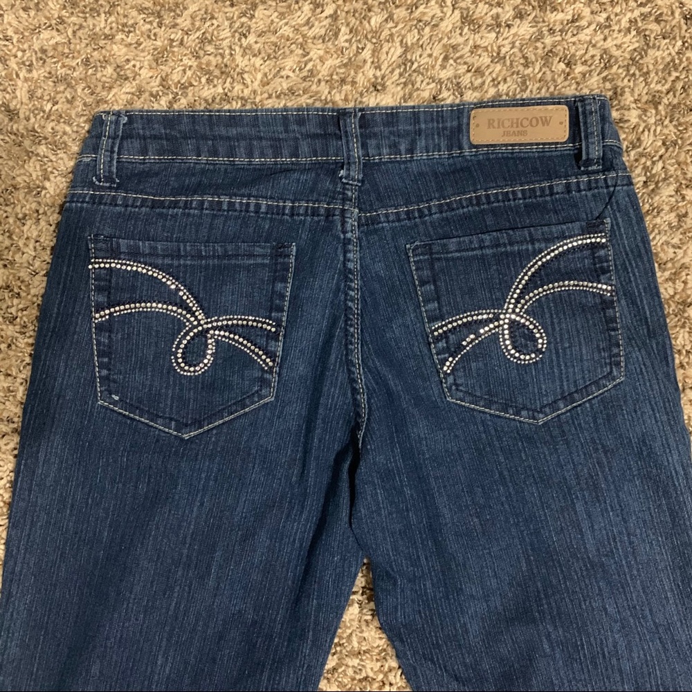 ‼️SOLD‼️Richcow Jeans w/ Rhinestone Detail